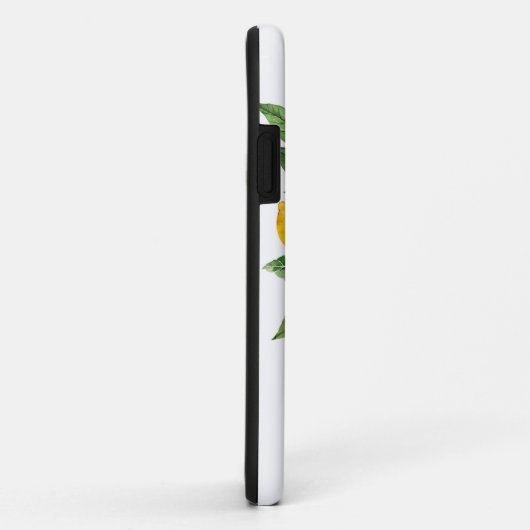 Moderne gele leemons Lijst en bladeren met naam Case-Mate iPhone Case (Achterkant/rechts)