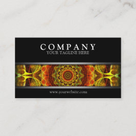 Moderne gele mandala visitekaartje