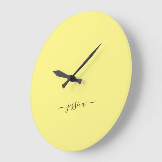 Moderne gele manuscriptnaam grote klok (Hoek)