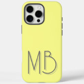 Moderne Gele Monogram Eerste Letters Hedendaags Case-Mate iPhone Case (Achterkant)