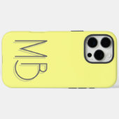 Moderne Gele Monogram Eerste Letters Hedendaags Case-Mate iPhone Case (Achterkant (horizontaal))