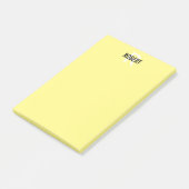 Moderne gele monogram naam post-it® notes (Schuin)