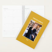 Moderne Gele Mosterd Wekelijkse Zakelijke Foto Planner (Display)