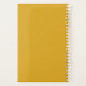 Moderne Gele Mosterd Wekelijkse Zakelijke Foto Planner (Achterkant)