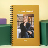 Moderne Gele Mosterd Wekelijkse Zakelijke Foto Planner