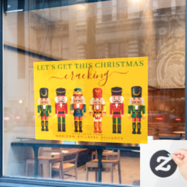 Moderne Gele Notenkraker Zakelijk Raamsticker