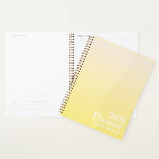 Moderne Gele Ombre Planner (Display)