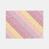 Moderne gele Paarse witte strepen Fleece Deken (Voorkant (Horizontaal))