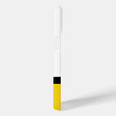 Moderne gele polka dot kleurenblok monogram Case-Mate iPhone case (Achterkant / Rechts)