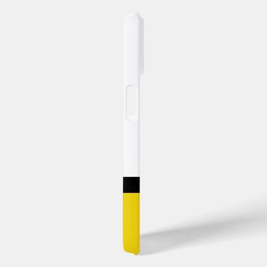 Moderne gele polka dot kleurenblok monogram Case-Mate iPhone case (Achterkant / Rechts)