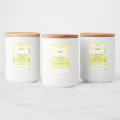 Moderne Gele Productlabels Sierlijke Monogramlogo' Voedselcontainer Etiket (Flessen)