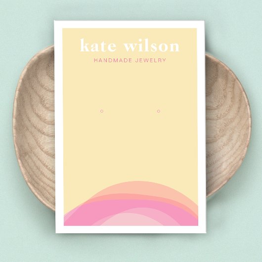 Moderne, gele roze draagkaart visitekaartje