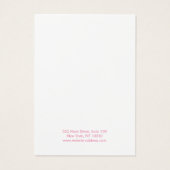 Moderne, gele roze draagkaart visitekaartje (Achterkant)