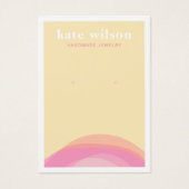 Moderne, gele roze draagkaart visitekaartje (Voorkant)