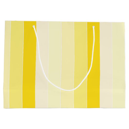 Moderne gele Sjabloon met trendy streping Groot Cadeauzakje (Achterkant)