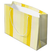 Moderne gele Sjabloon met trendy streping Groot Cadeauzakje (Achterkant Gekanteld)
