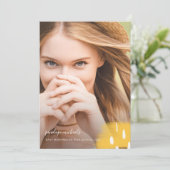 Moderne Gele Splashes Eén fotograafpartij Kaart (Staand voorkant)