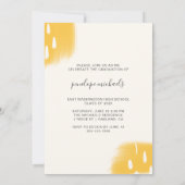 Moderne Gele Splashes Eén fotograafpartij Kaart (Achterkant)