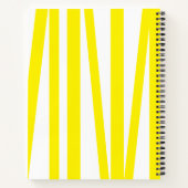 Moderne gele strepen en maak je dromen notitieboek (Achterkant)