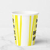Moderne gele strepen en maak je dromen papieren bekers (Rechts)