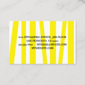 Moderne gele strepen en maak je dromen visitekaartje (Achterkant)
