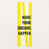 Moderne gele strepen en maak je dromen yogamat (Voorkant)