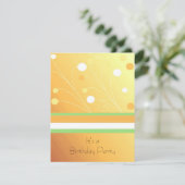 Moderne gele strepen en Stippen - uitnodiging (Staand voorkant)