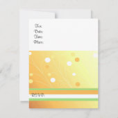 Moderne gele strepen en Stippen - uitnodiging (Achterkant)