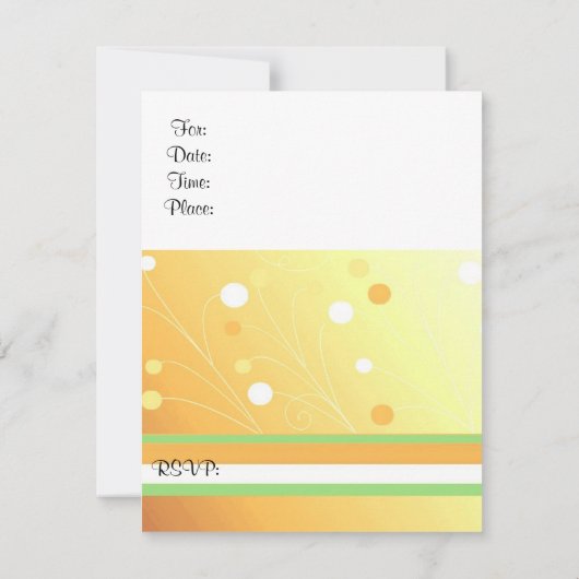 Moderne gele strepen en Stippen - uitnodiging (Achterkant)