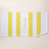 Moderne gele strepen Patroonnaam Strandlaken (Voorkant)