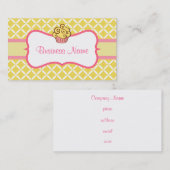 Moderne Gele Taartverpakking Zakelijke Kaart Visitekaartje (Voorkant / Achterkant)