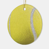 Moderne gele tennisbak met faux glitter line keramisch ornament (Links)