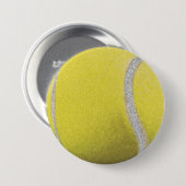 Moderne gele tennisbak met faux glitter line ronde button 7,6 cm (Voorkant /achterkant)