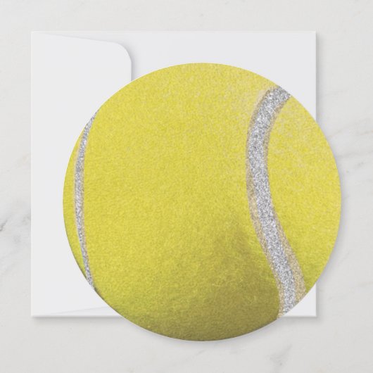 Moderne Gele Tennisbal Gepersonaliseerde Verjaarda Kaart (Achterkant)