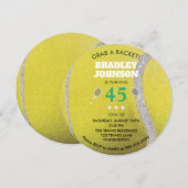 Moderne Gele Tennisbal Gepersonaliseerde Verjaarda Kaart (Voorkant / Achterkant)