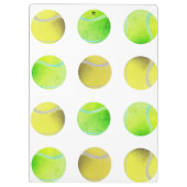 Moderne gele trennis balpatroonspeler wit klembord (Achterkant)