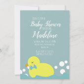Moderne gele warme baby shower uitnodiging voor ee (Voorkant)