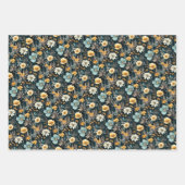 Moderne Gele Wilde Bloemen Inpakpapier Vel (Voorkant 2)