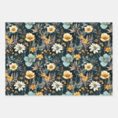 Moderne Gele Wilde Bloemen Inpakpapier Vel (Voorkant)