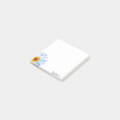 Moderne Gele Witte Madelief Waterverf Persoonlijk Post-it® Notes (Schuin)