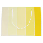 Moderne gele witte strepen Stijlvolle Sjabloon Groot Cadeauzakje (Voorkant)