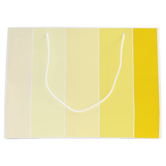 Moderne gele witte strepen Stijlvolle Sjabloon Groot Cadeauzakje (Voorkant)