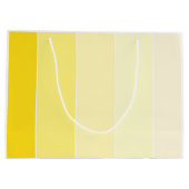 Moderne gele witte strepen Stijlvolle Sjabloon Groot Cadeauzakje (Achterkant)