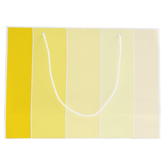 Moderne gele witte strepen Stijlvolle Sjabloon Groot Cadeauzakje (Achterkant)