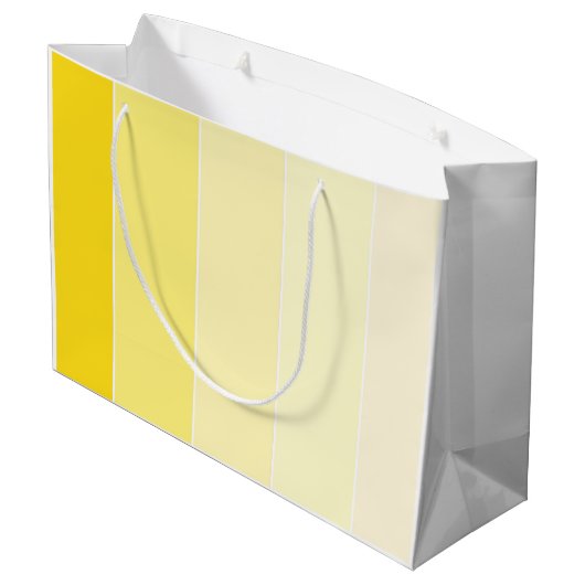 Moderne gele witte strepen Stijlvolle Sjabloon Groot Cadeauzakje (Achterkant Gekanteld)