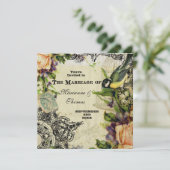 Moderne , gele zangdraden kaart (Staand voorkant)