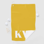 Moderne Gele Zomer Monogram Personaliseerbaar Golfhanddoek (Insitu)