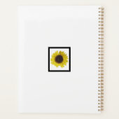 Moderne Gele Zonnebloem Bloemige Aangepaste Naam Planner (Achterkant)