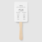 Moderne gele zonnebloem bruiloft handwaaier (Achterkant)