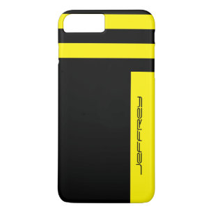 Moderne Gele & Zwarte Bidirectionele Streep, de Case-Mate iPhone Case
